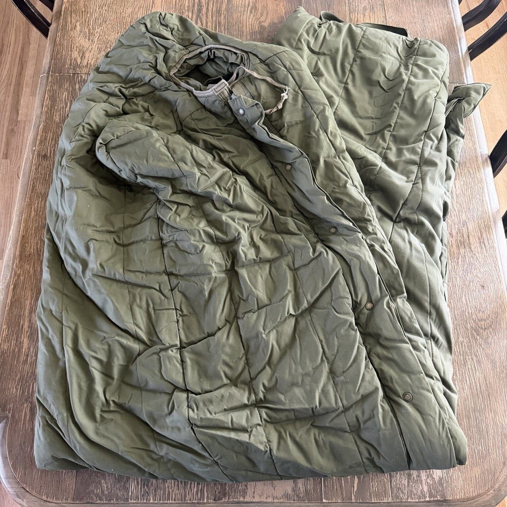 Intermediate Cold Weather Sleeping Bag‎ Synthetic Filled Hooded Green Army